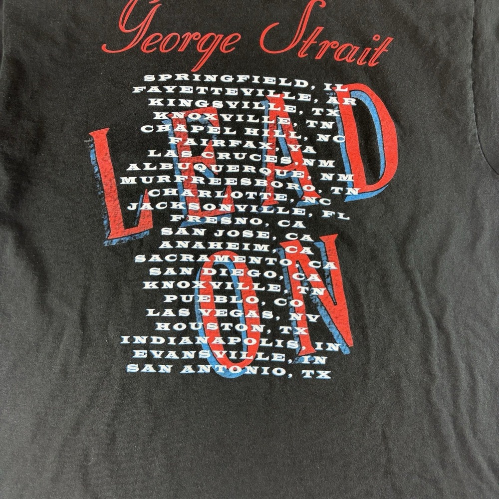 Vintage XL T Shirt George Strait Lead On Tour‎ Single Stitch Graphic Print Tee - Picture 3 of 8